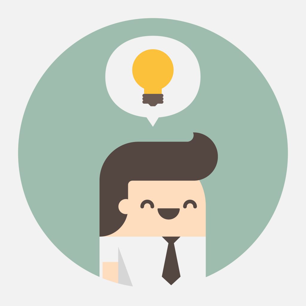 Ideas of young businessman